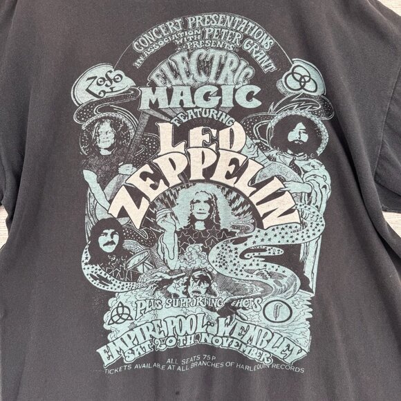 Anvil Vintage Look Led Zeppelin Wembley Concert T-Shirt Adult XL Black‎ - Picture 3 of 8